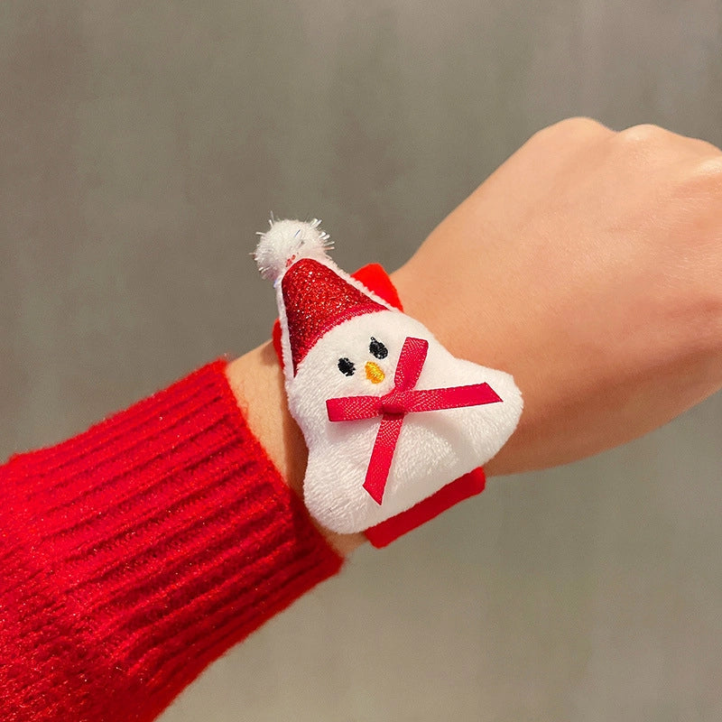 Christmas Cute Santa Claus Elk Alloy Fleece Cloth Tape Holiday Family Gathering Party Party Accessories