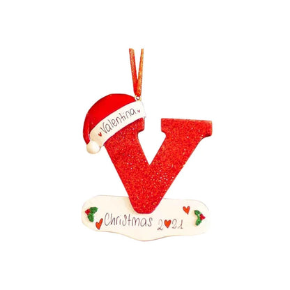 Cross-border Hot 26 English Letters Car Pendant Christmas Tree Decorative Ornaments Home Decorations