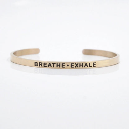 Casual Minimalist Letter Stainless Steel Cuff Bracelets