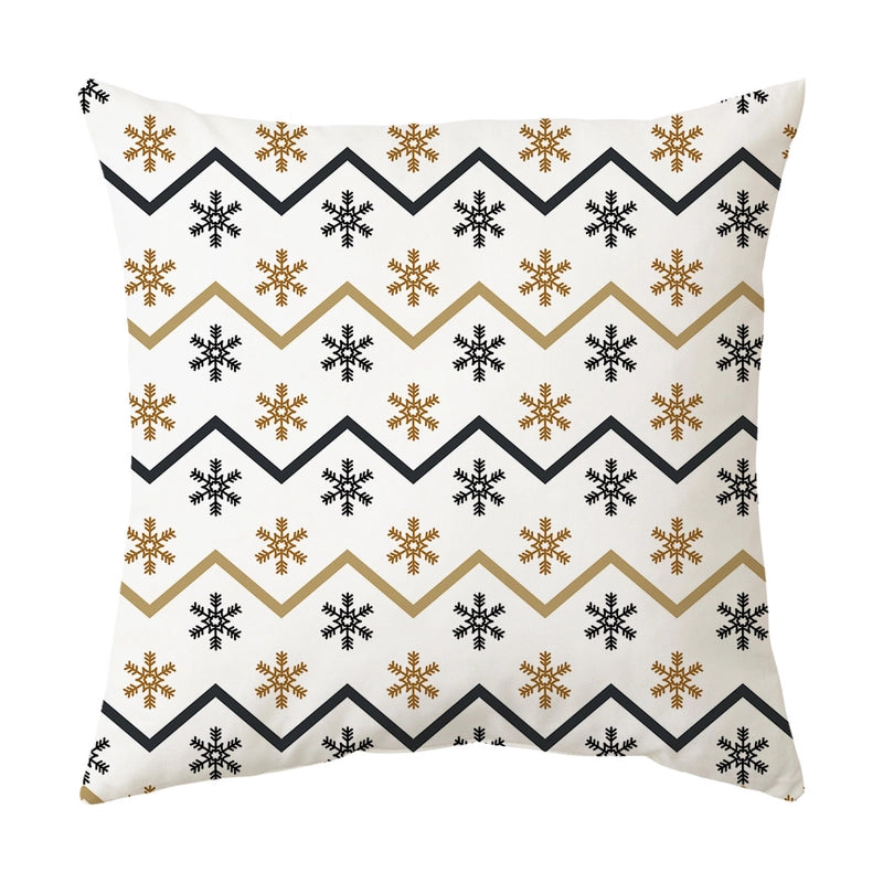 Classical Letter Short Plush Throw Pillow