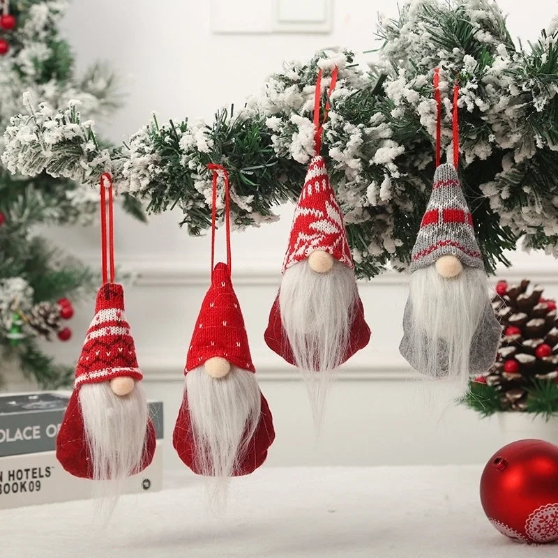 Christmas Cute Santa Claus Nonwoven Party Hanging Ornaments