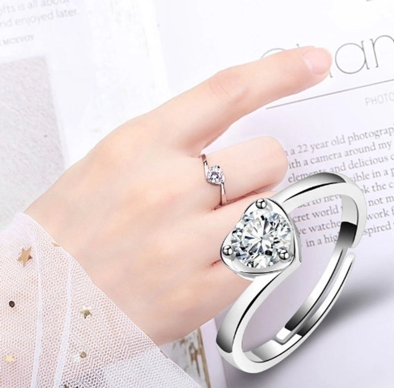 Minimalist Geometric Copper Plating Inlay Artificial Gemstones Rings