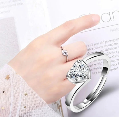 Minimalist Geometric Copper Plating Inlay Artificial Gemstones Rings