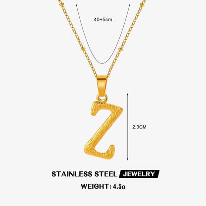 Minimalist Cool Style Letter 304 Stainless Steel 18K Gold Plated Plating Pendant Necklace