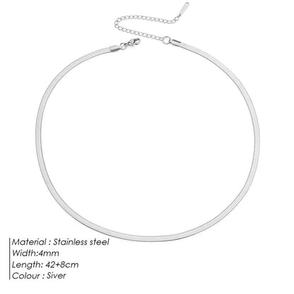 Minimalist Solid Color 316 Stainless Steel Necklace