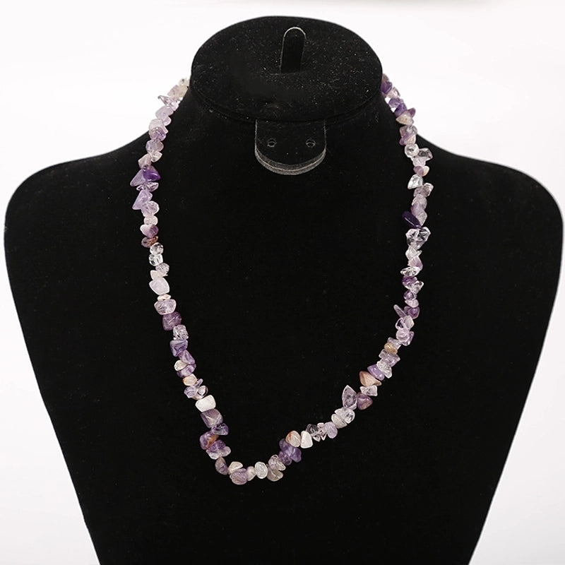 2 Pieces Ethnic Style Geometric Resin Beaded Natural Stone Necklace