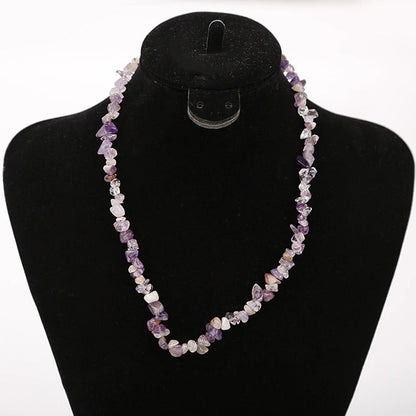 2 Pieces Ethnic Style Geometric Resin Beaded Natural Stone Necklace