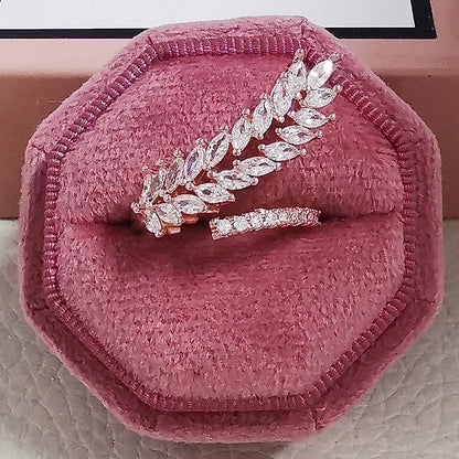 1 Piece Fashion Butterfly Copper Inlay Zircon Open Ring