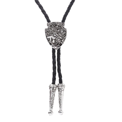 Punk Classic Style Star Cattle Skull Alloy Leather Rope Halloween Unisex Bolo Ties