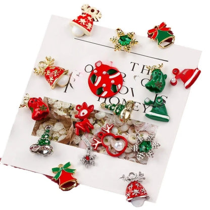 10 PCS/Package Alloy Bow Knot Bell Snowflake Pendant Jewelry Accessories