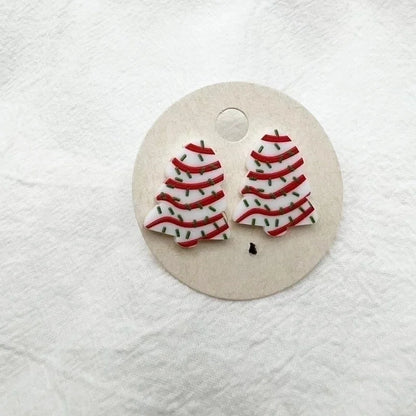 Cartoon Style Christmas Tree Arylic Printing Christmas Women's Earrings 1 Pair