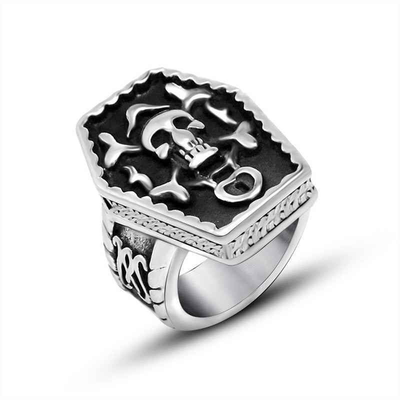 Retro Funny Punk Eye Skull 304 Stainless Steel Polishing Halloween Men's Rings