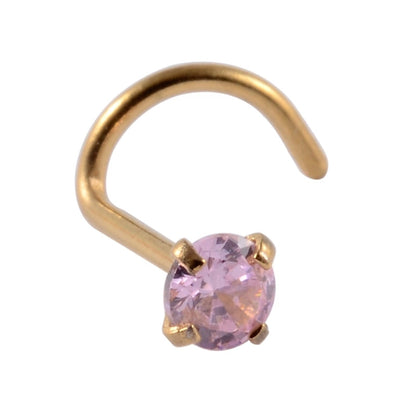 6 Pieces Nose Rings & Studs Casual Tropical Star 304 Stainless Steel Plating Zircon 18K Gold Plated Nose Rings & Studs