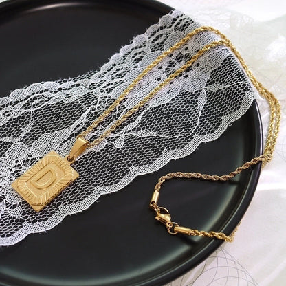 Minimalist Letter 304 Stainless Steel 18K Gold Plated Plating Choker