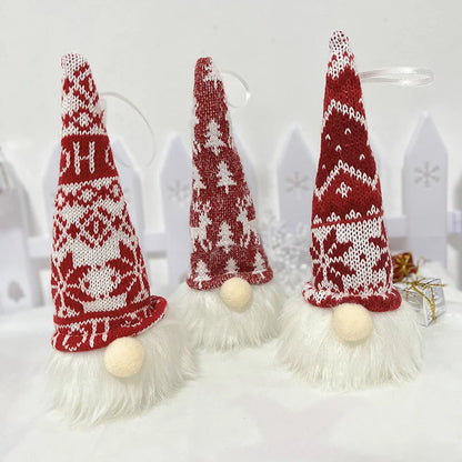 Christmas Decoration With Lights Glowing Faceless Old Man Forest Pendant Christmas Tree Pendant Decoration