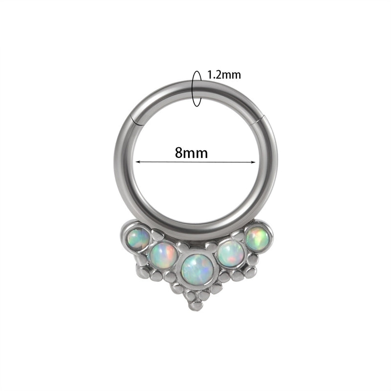 2 Pieces Nose Rings & Studs Modern Style Minimalist Shiny Water Droplets 304 Stainless Steel Copper Plating Inlay Synthetic Opal Rhinestones Zircon 18K Gold Plated