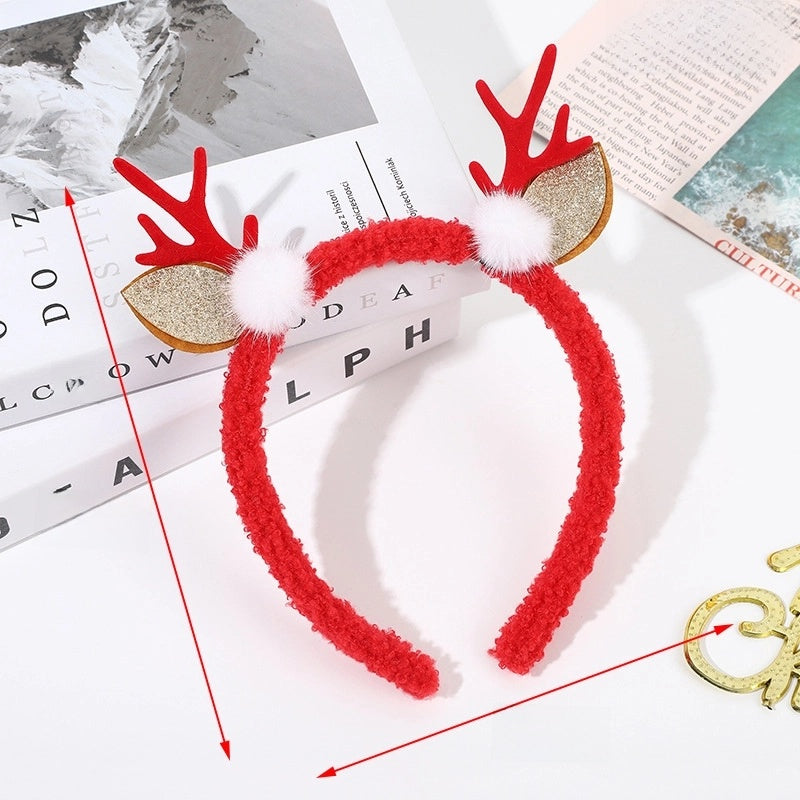 Christmas Headband Cartoon Plush Elk Headband Christmas Party Decoration Headband Headband