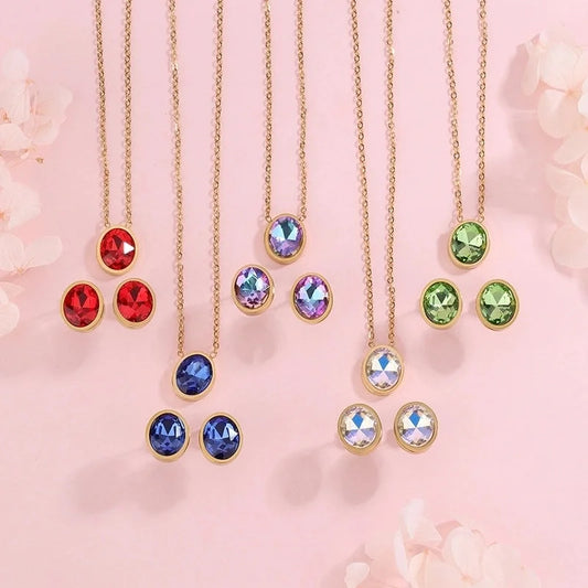 Golden Yellow Jewelry Suit 18K Gold Plated 304 Stainless Steel Light Luxury Retro Style Geometric Modeling Jewelry Suit Suitable For Women's Daily Commuting Or Outdoor Party Wear