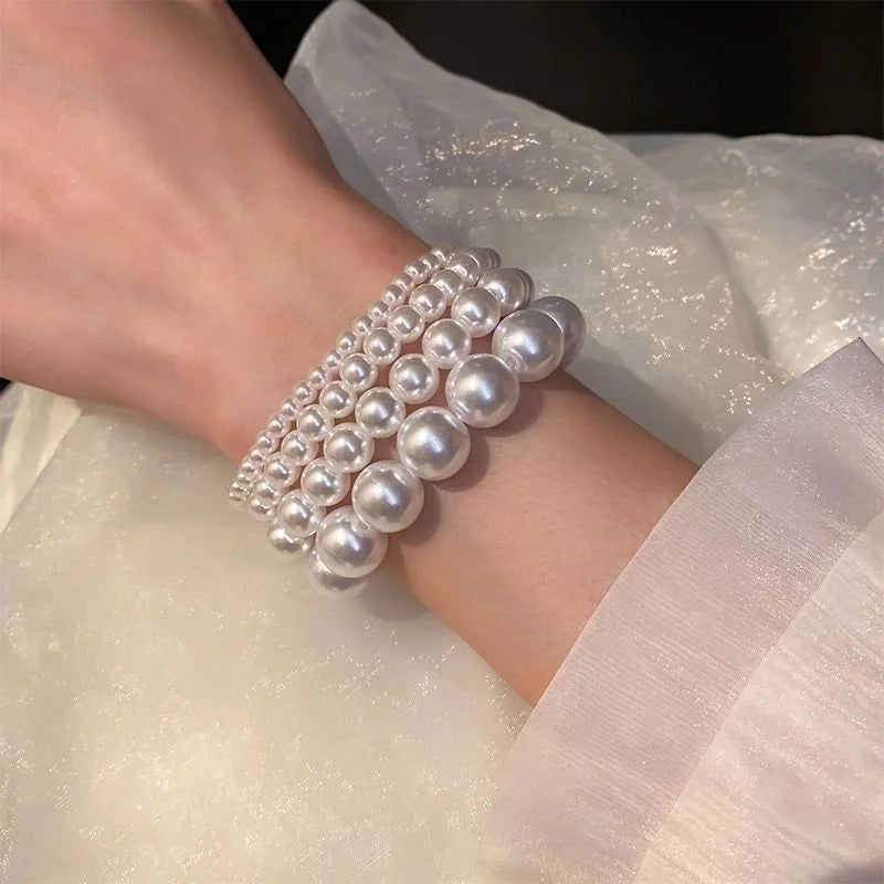 Retro Solid Color Artificial Pearls Imitation Pearl Bracelets