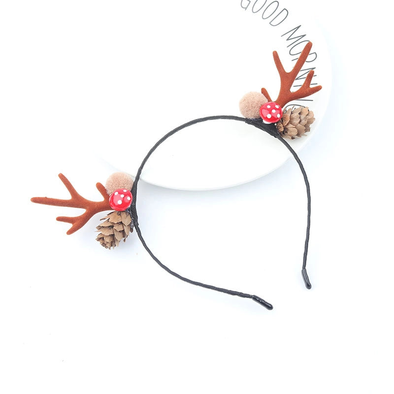 Christmas Cute Antlers Cloth Festival Hairpin