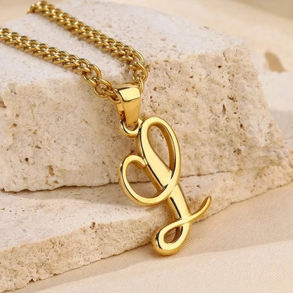 Casual Minimalist Letter 304 Stainless Steel 18K Gold Plated Pendant Necklace