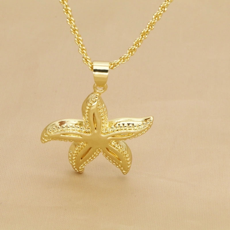 Copper Beaded Starfish Copper Necklaces