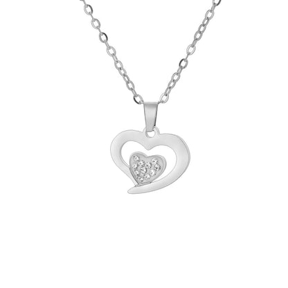 Elegant Heart Shape 304 Stainless Steel Plating Pendant Necklace