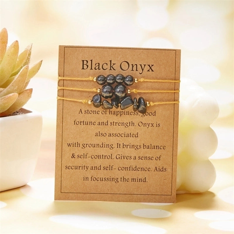 Minimalist Geometric Natural Stone Bracelets In Bulk