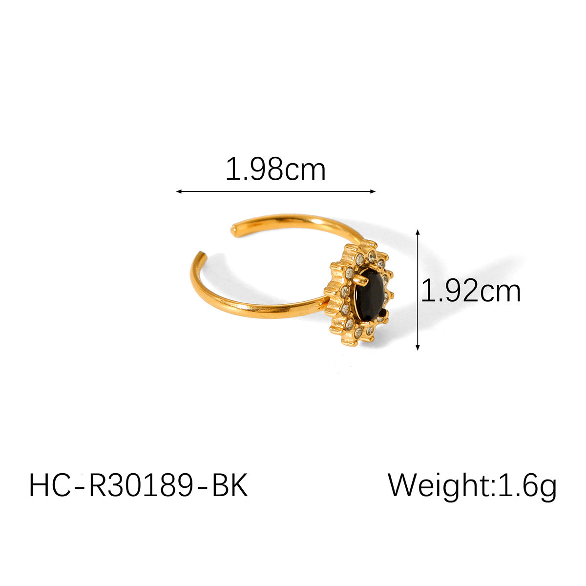 IG Style Open Ring Circle Geometric Stainless Steel Electroplating Rings