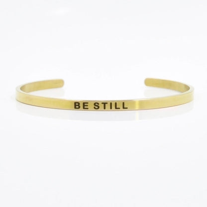 Minimalist Letter Stainless Steel Bangle