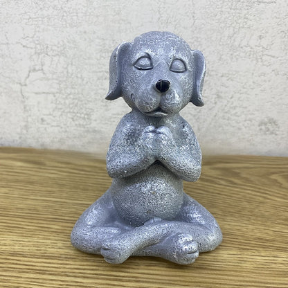 Meditating Dog Outdoor Decoration Garden Statue Resin Ornament Garden Courtyard Design