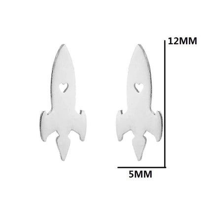 1 Pair Halloween Fashion Smile Face Star Skull Plating Hollow Out Stainless Steel Ear Studs