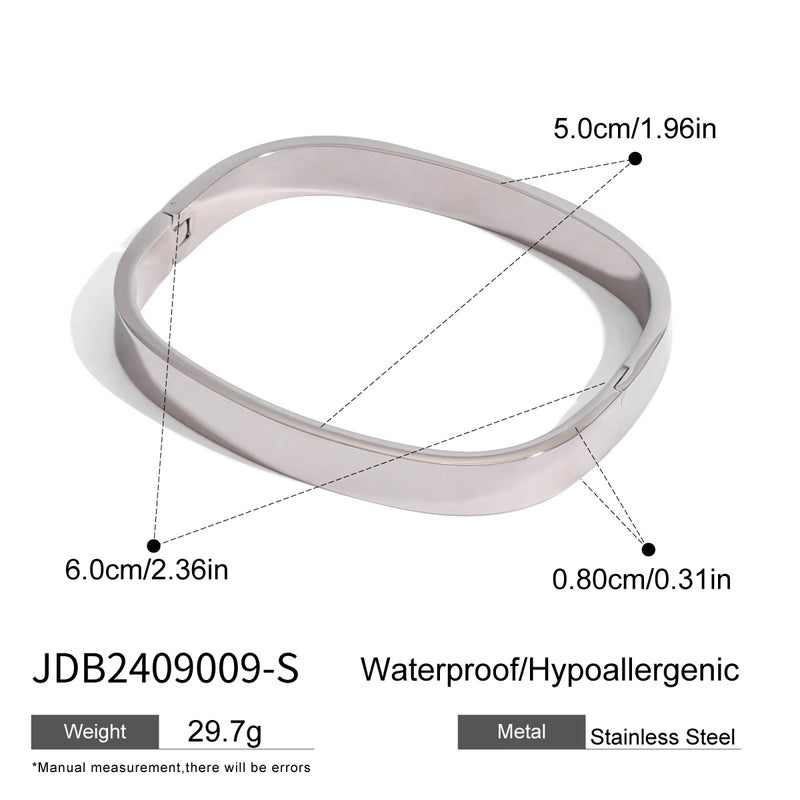 Classic Style Solid Color 304 Stainless Steel Bangle In Bulk Stainless Steel Bracelets