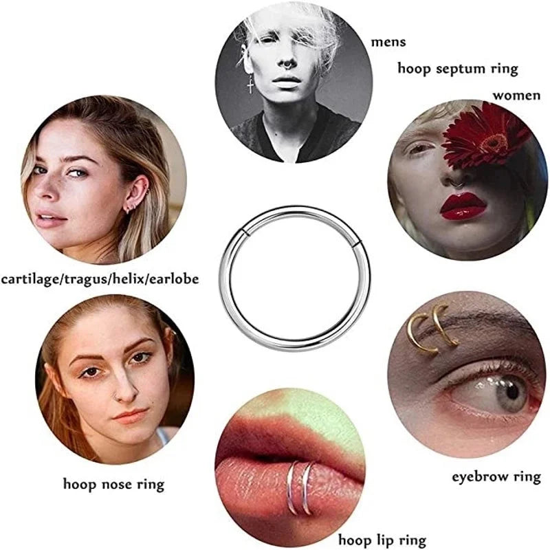 1 Piece Nose Rings & Studs Basic Modern Style Classic Style Round 316L Stainless Steel Plating Ear Cartilage Rings & Studs Nose Rings & Studs