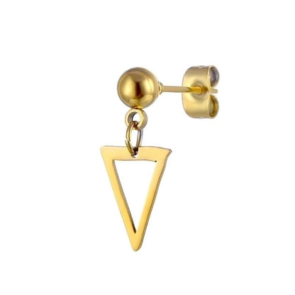 Minimalist Geometric Cross Stainless Steel Asymmetrical Dangling Earrings 1 Piece