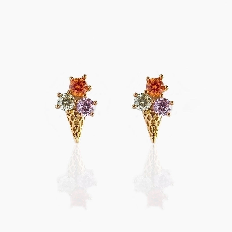 Ethnic Style Geometric Artificial Gemstones Earrings