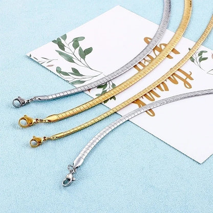 Titanium Steel 18K Gold Plated Fashion Plating Geometric Choker