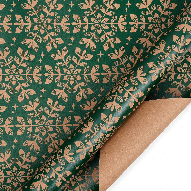 Christmas Gift Gift Box Wrapping Paper Brown Kraft Paper Uv Printing Environmentally Friendly Christmas Wrapping Paper Set