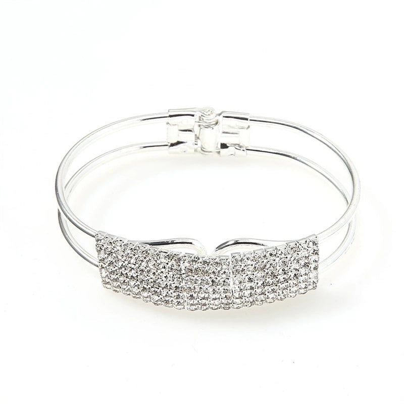 Alloy Gold Plated Silver Plated Hip-Hop Classic Style Streetwear Plating Hollow Out Inlay Animal Artificial Crystal Artificial Pearls Zircon Wristband Bangle