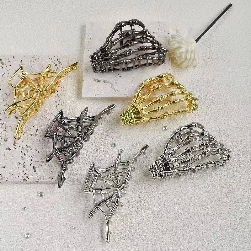 Halloween Streetwear Women's Spider Web Metal Hair Claws