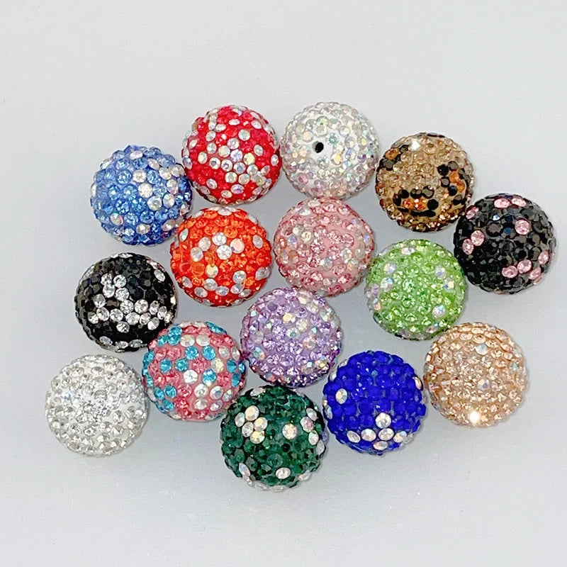 K16 Stars Diamond Ball Color Straight Hole Soft Clay Beads Mobile Phone Chain Bag Chain Diy Jewelry Accessories Beaded