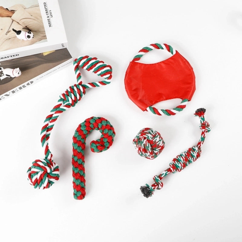 Cute Cotton Rope Christmas Infinite Twist Pet Toys