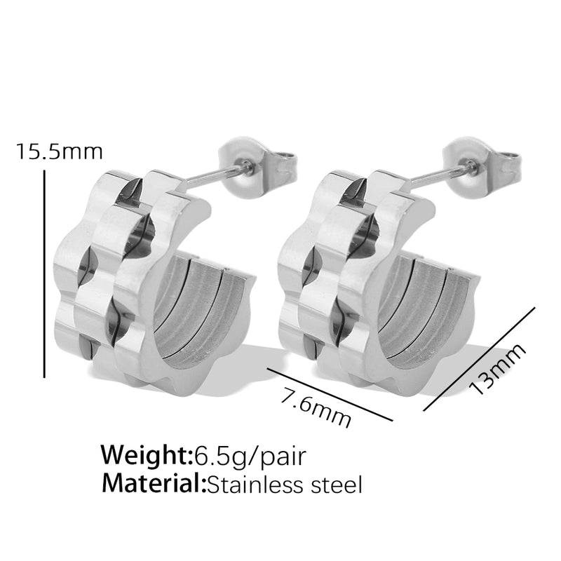 Elegant Formal Minimalist Round Solid Color 304 Stainless Steel Titanium Steel 18K Gold Plated Plating Rings Bracelets Earrings