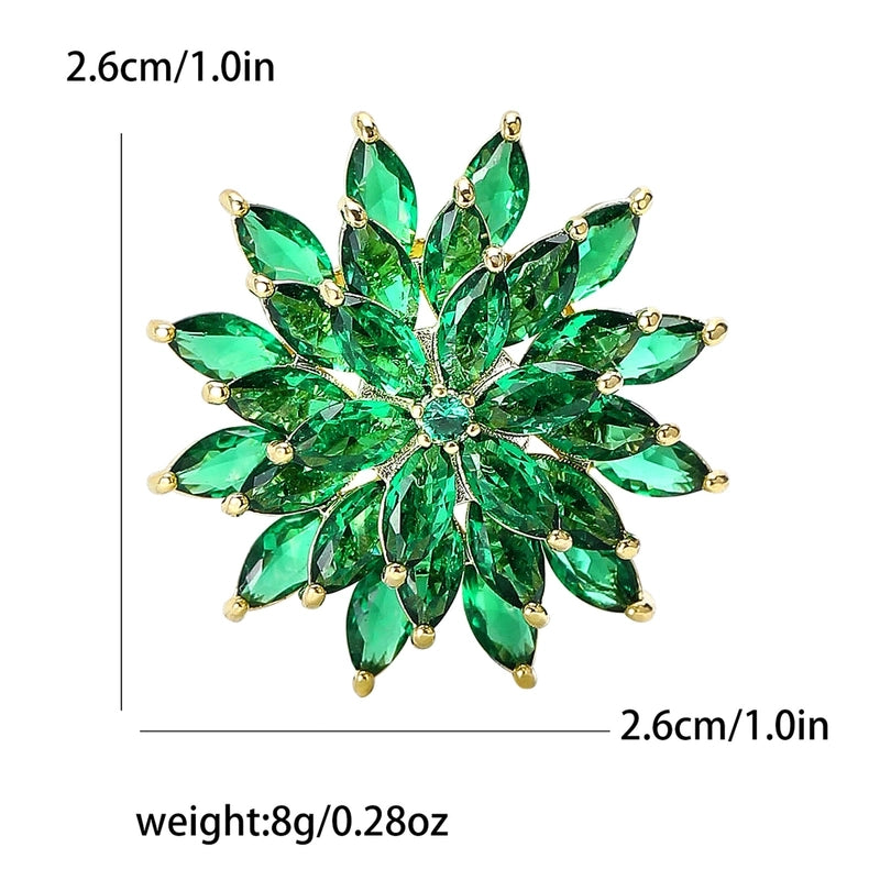 Shiny Pin Snowflake Copper Women's Brooches