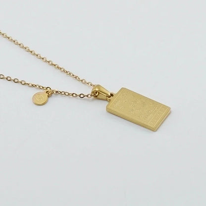 Fashion Square Constellation 304 Stainless Steel 18K Gold Plated Plating Stainless Steel Necklaces