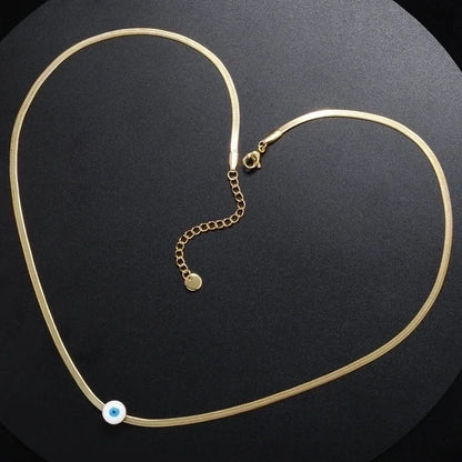 Fashion Devil'S Eye Stainless Steel Plating Necklace