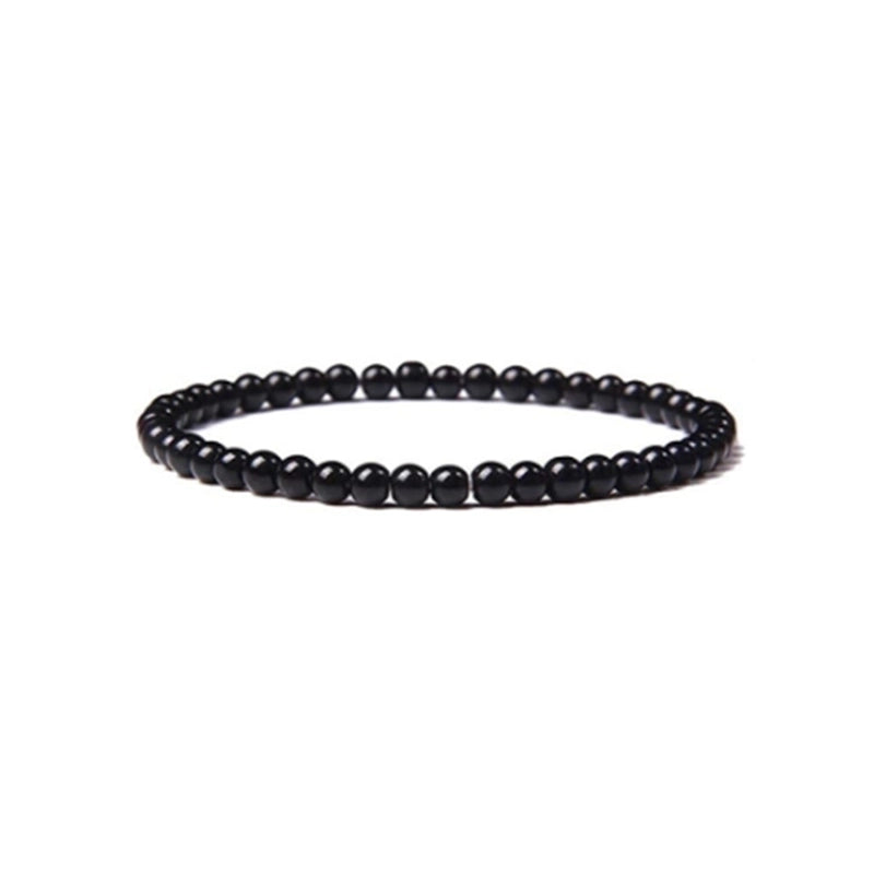 1 Piece Minimalist Round Natural Stone Beaded Bracelets