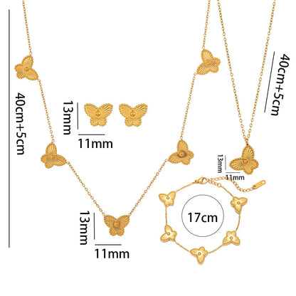 Women Moderate Luxury Bowknot Titanium Steel Electroplating Bracelets