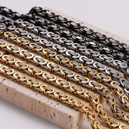 IG Style Circle Stainless Steel Electroplating Necklaces