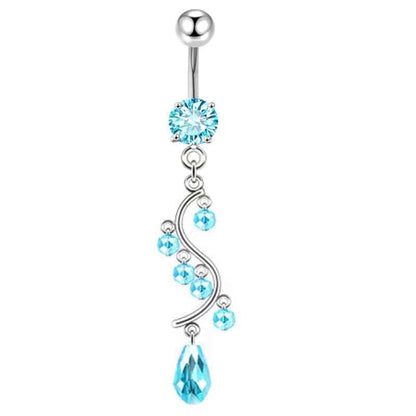 1 Piece Belly Rings Minimalist Color Block 304 Stainless Steel Inlay Zircon